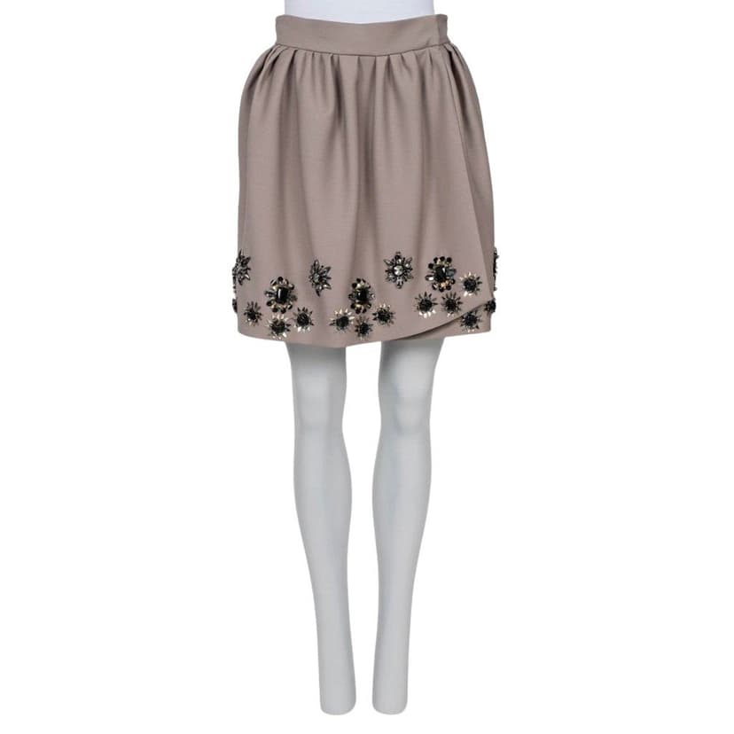 Christian Dior Christian Dior Embellished Floral Crystal Skirt EU 36/M Pre-owned