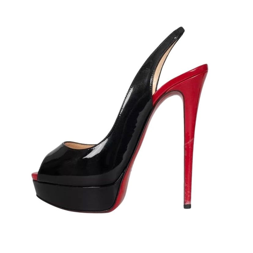 Christian Louboutin Christian Louboutin Black Patent Leather Stiletto Pumps 39 pre-owned