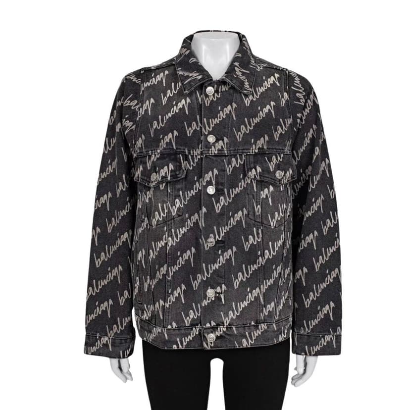 Balenciaga NWOT Balenciaga Black Oversized Denim Jacket IT38/XXS pre-owned