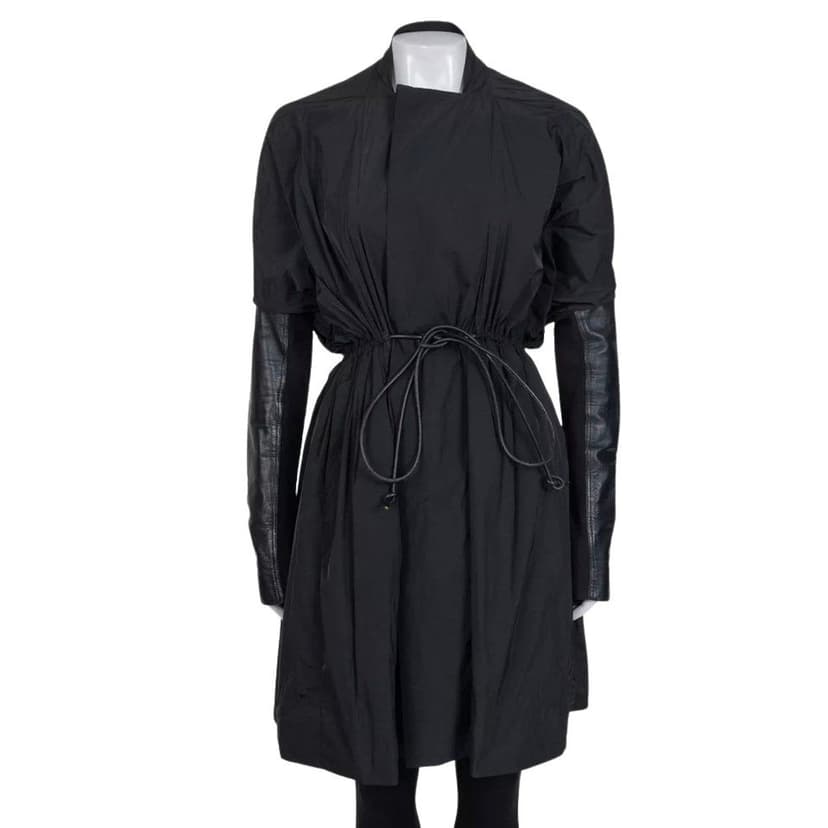 Rick Owens Rick Owens Black Fitted Trench Coat Sz. IT42 M Pre-owned