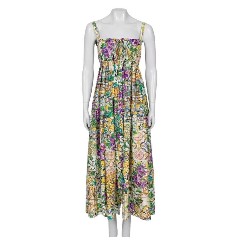 Dolce & Gabbana Dolce & Gabbana Vibrant Floral Silk Dress IT38/XS Pre-owned