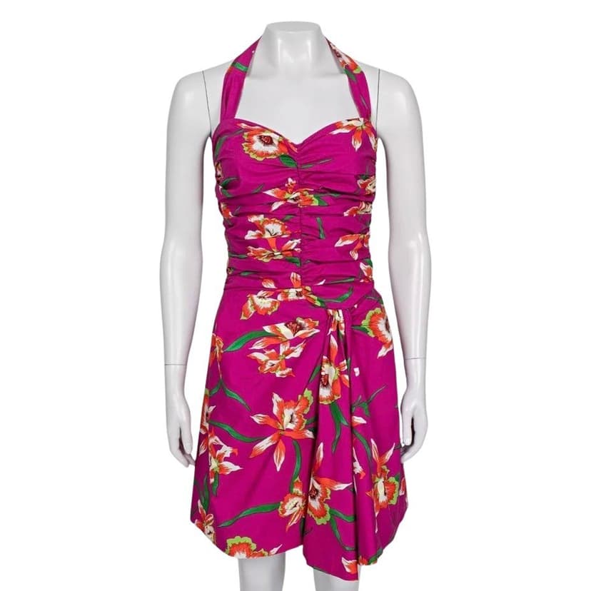 Christian Dior Christian Dior 2011 Pink Printed Cotton Dress - Size 38 Pre-owned