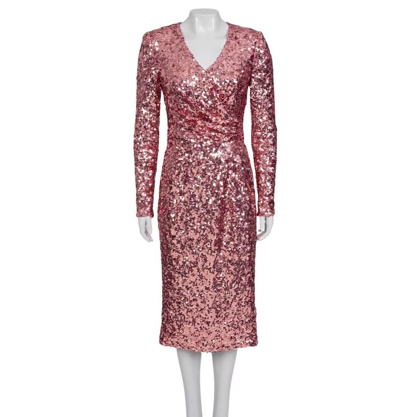 Dolce & Gabbana Dolce & Gabbana Pink Sequin Dress - Size M/IT42 Pre-owned