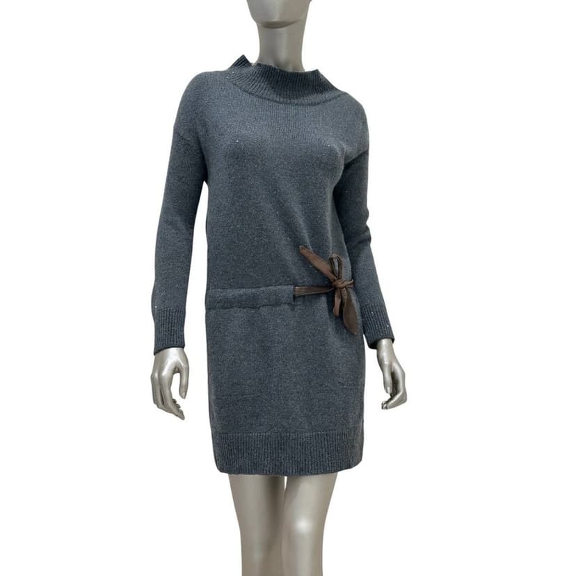 Brunello Cucinelli Brunello Cucinelli Elegant Wool Leather Belt  Dress Sz.XS/S pre-owned