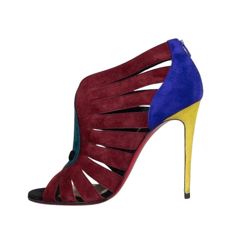 Christian Louboutin Christian Louboutin Multicolor Suede Heels - Sz.38.5 pre-owned