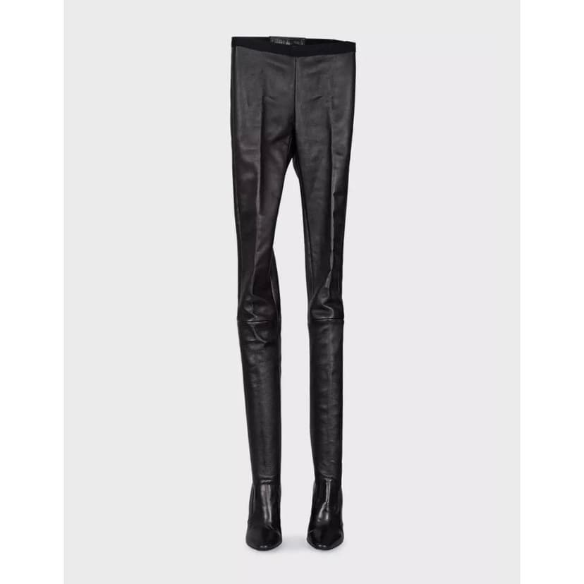 Unsigned Tamara Mellon Black Leather Knee-High Boots - Size 39 pre-owner
