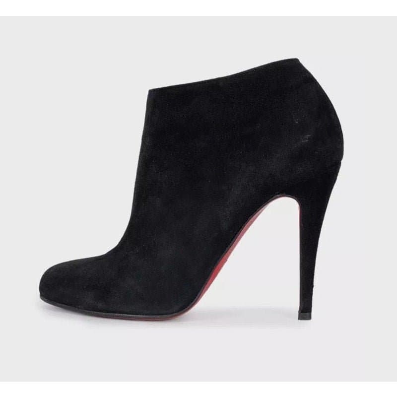 Christian Louboutin Christian Louboutin Black Suede Ankle Boots - Size 39 pre-owned