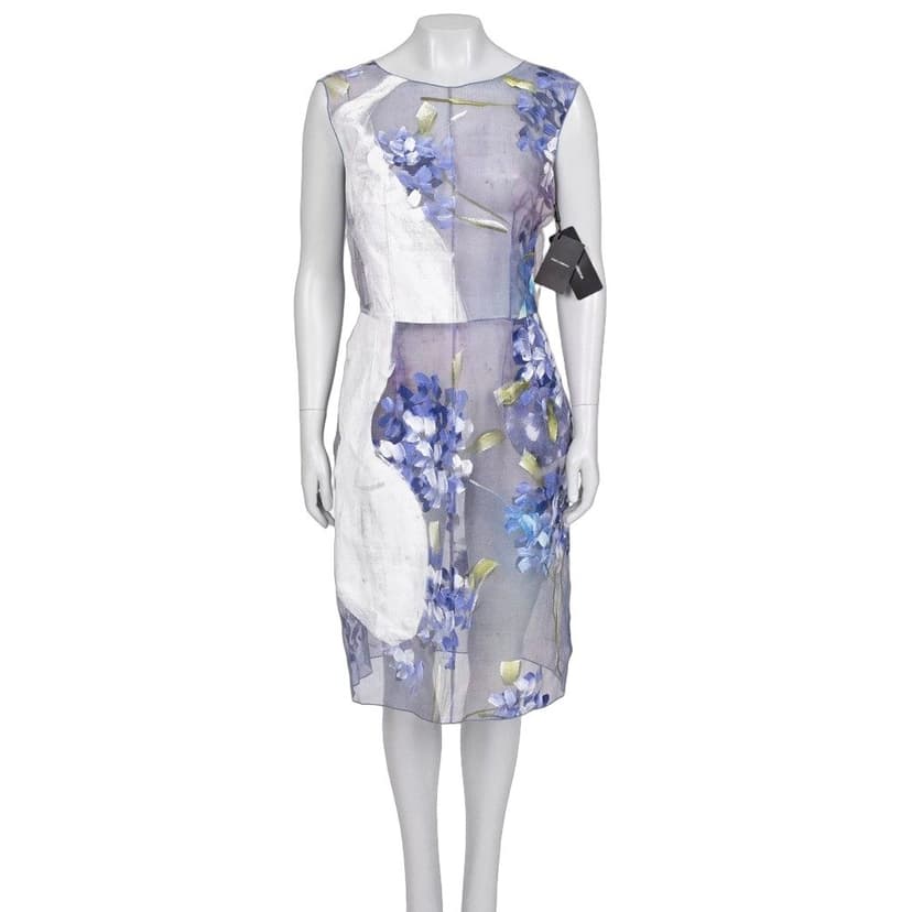 Dolce & Gabbana NWT Dolce & Gabbana Sheer Silk Floral Dress Size 44/L pre-owned