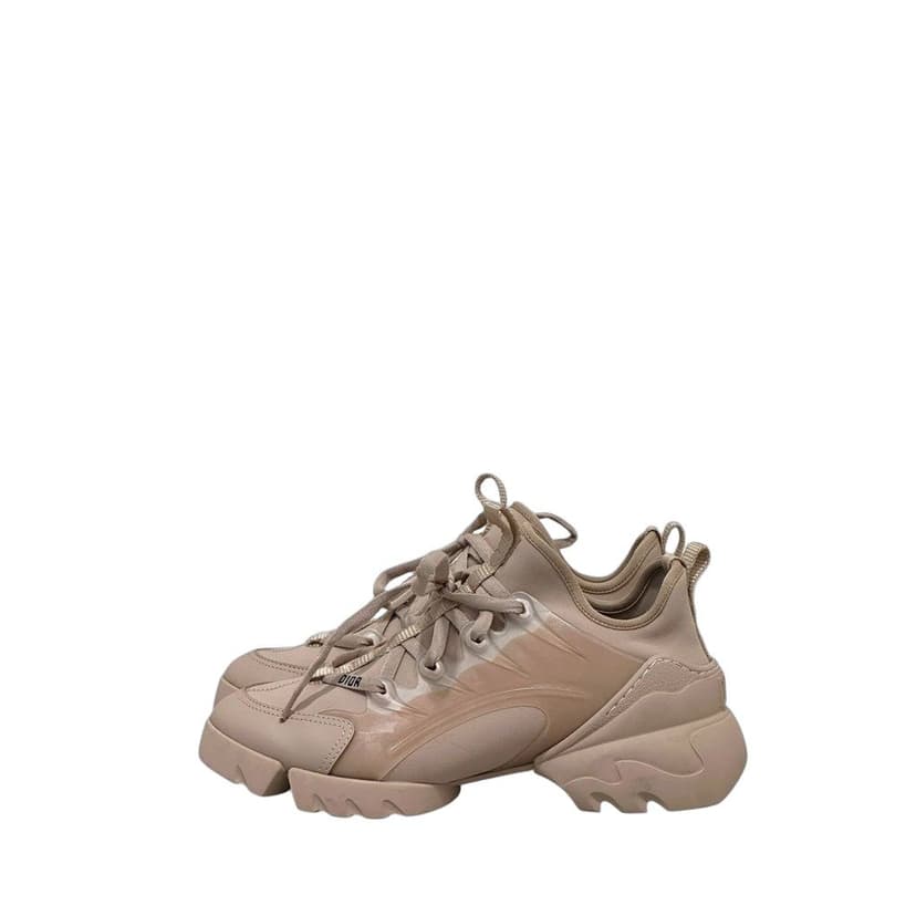 Dior Dior D-Connect Lace-Up  Beige Leather & PVC Sneakers  sz.37.5 pre-owned