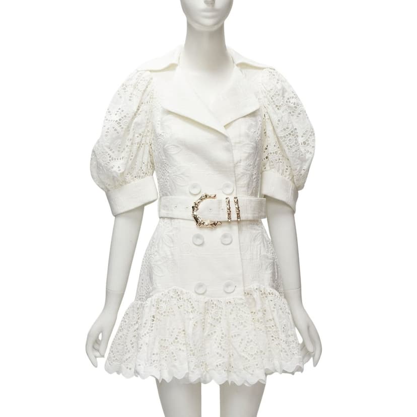 Acler White Eyelet Puff Dress