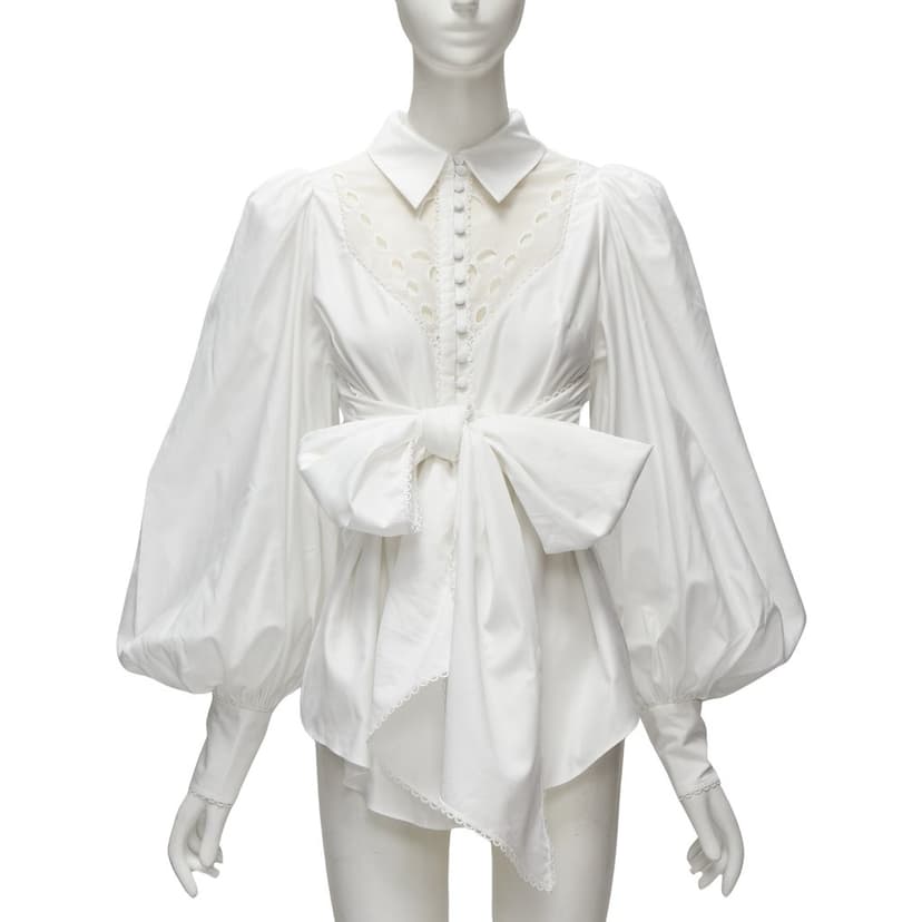 Acler Eyelet Bow Blouse