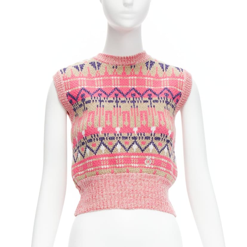 Paco Rabanne Graphic Knit Vest
