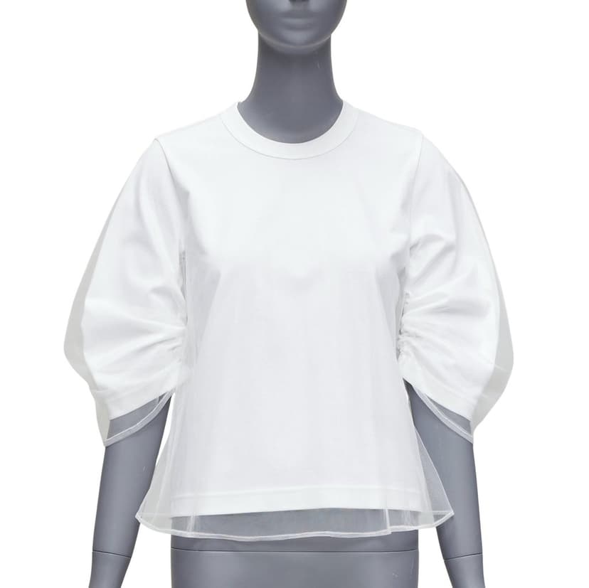 Noir Kei Ninomiya Tulle Overlay Shirt