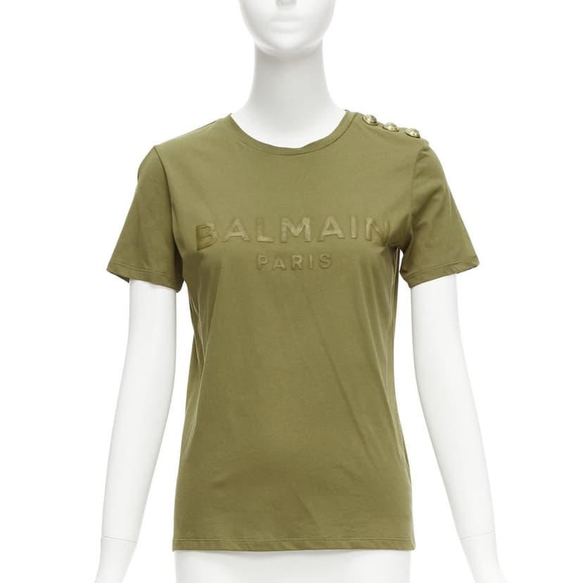 Balmain قميص بشعار ممزق