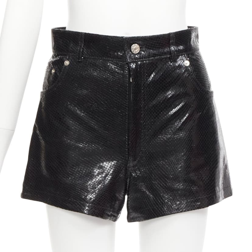 Manokhi Scaled Leather Shorts