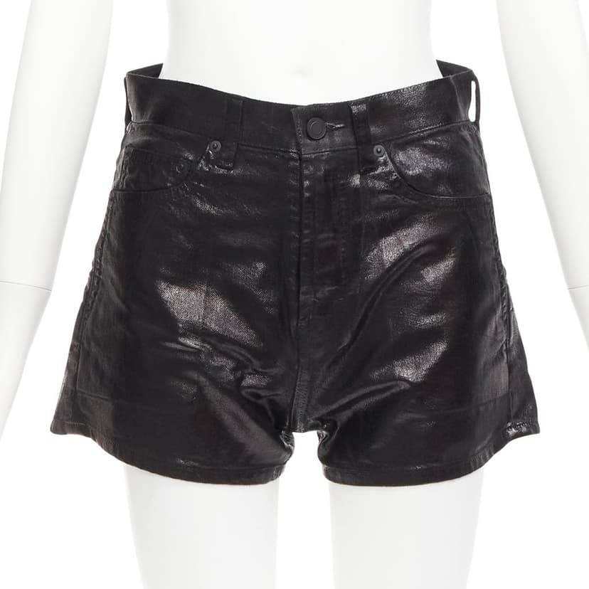 Saint Laurent Coated Cotton Shorts
