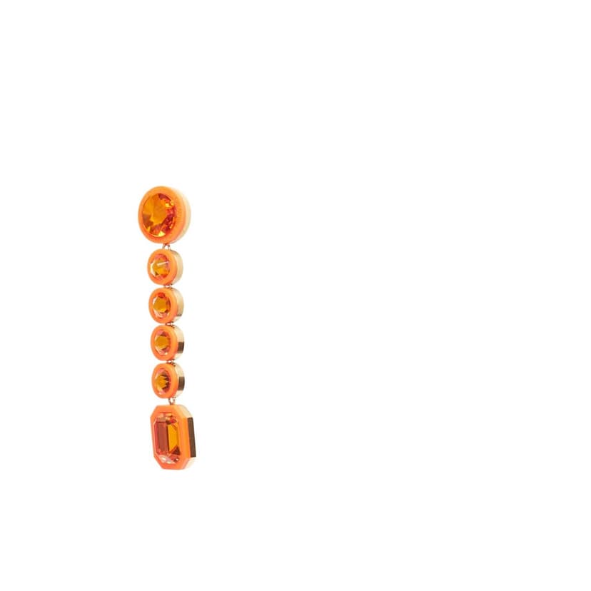 Off-White Neon Rhinestone Earrings