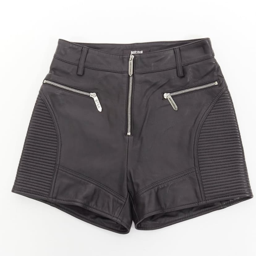Just Cavalli Motorcycle Ribbed Shorts