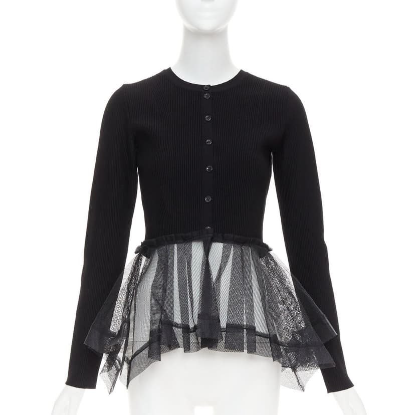 Alexander McQueen ملابس تريكو سوداء من الفسكوز