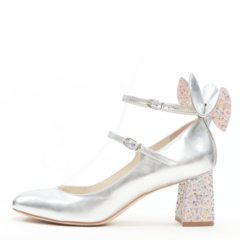 Sophia Webster Silver Butterfly Heels