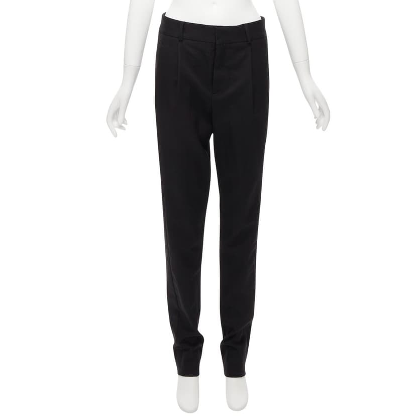 Saint Laurent Wool Pleat Trousers
