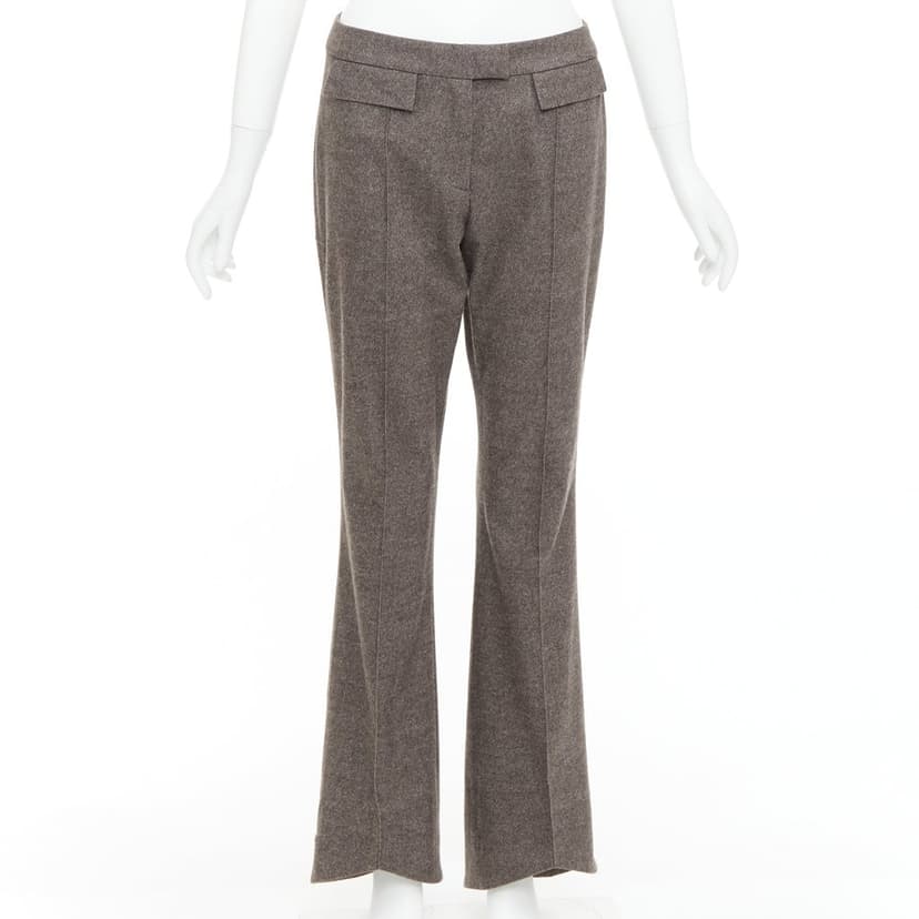 John Galliano Khaki Wool Trouser