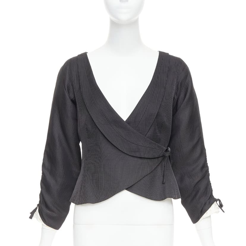 Giorgio Armani Grey Polyester Jacket