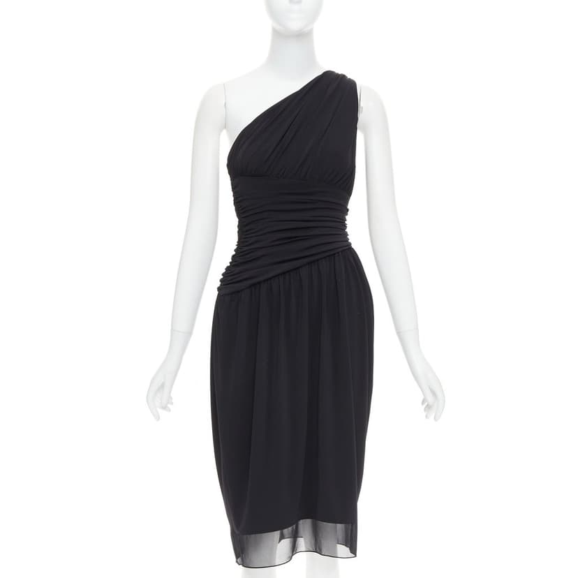Vera Wang Black Polyester Dress