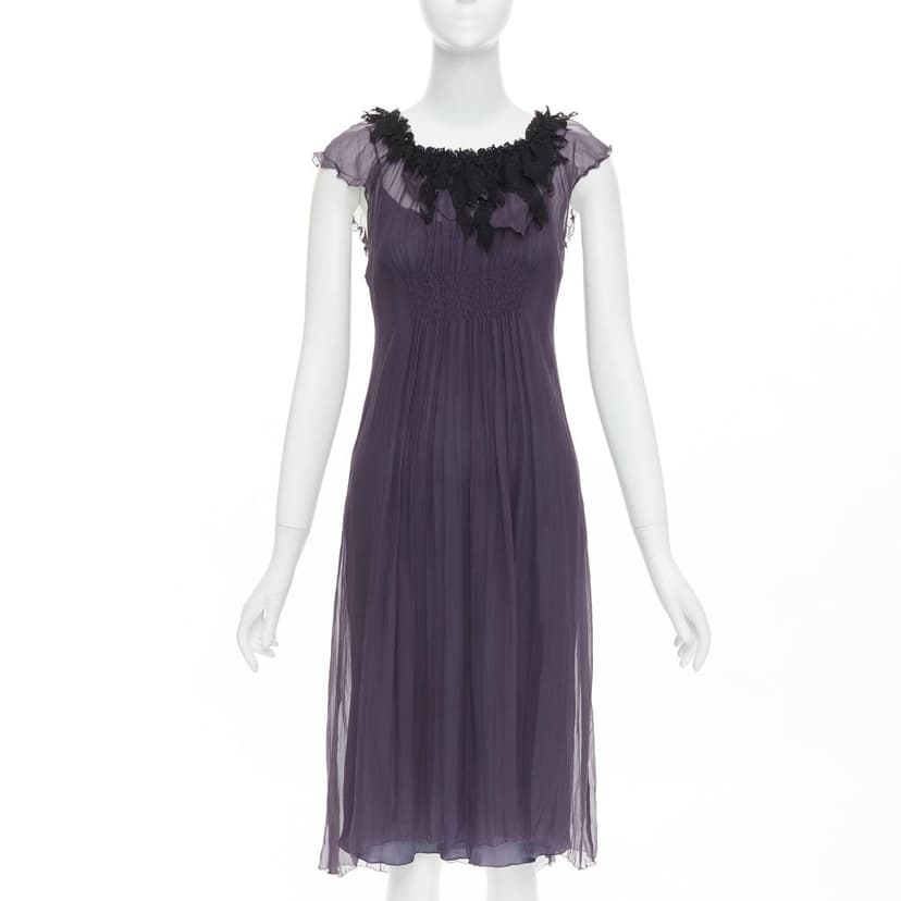 Lanvin فستان حريري أرجواني