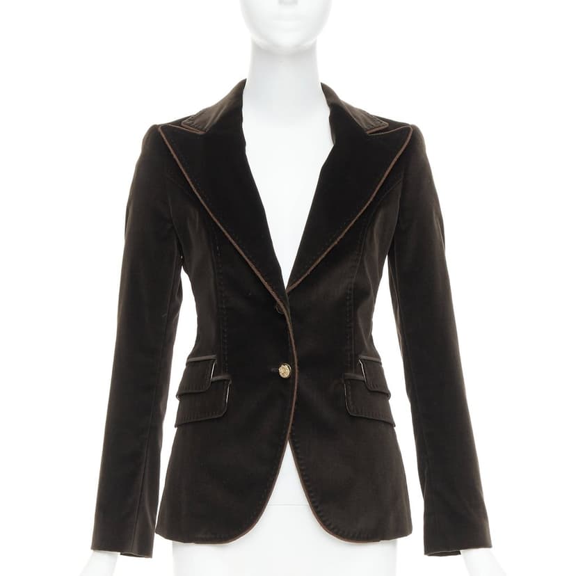 Dolce & Gabbana Brown Velvet Jacket