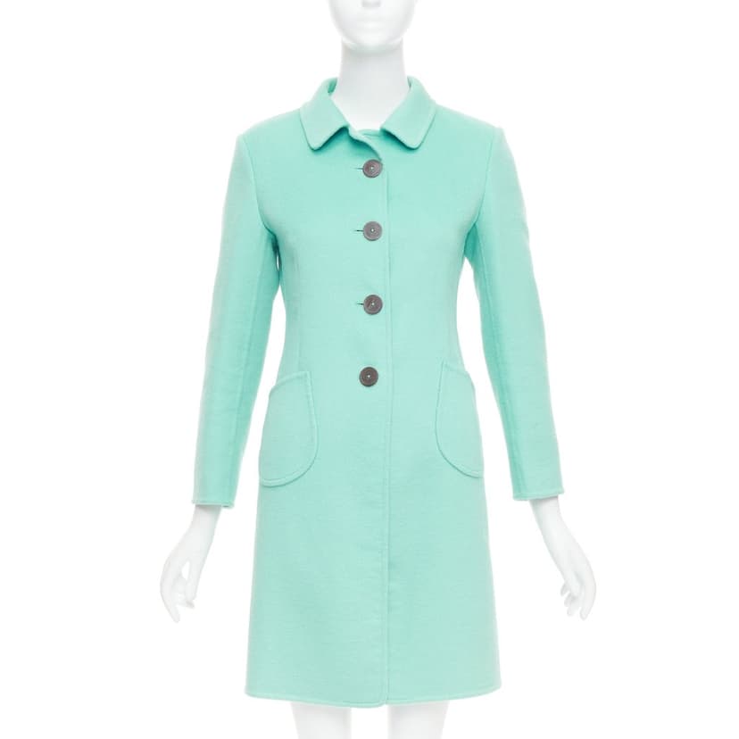 Jil Sander معطف بوليستر أزرق