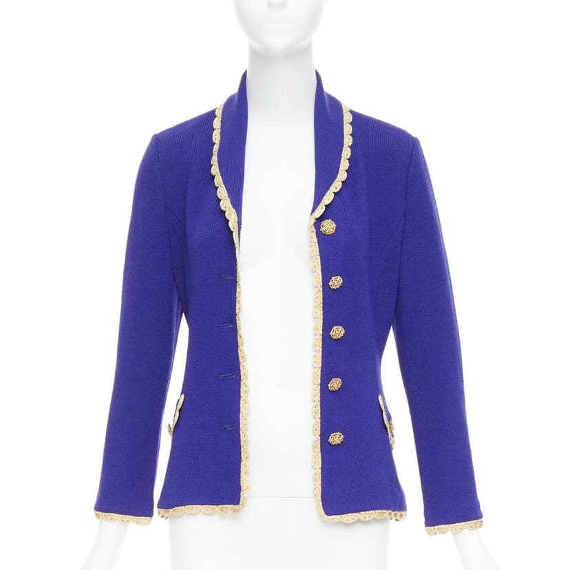 ST JOHN Blue Polyester Jacket