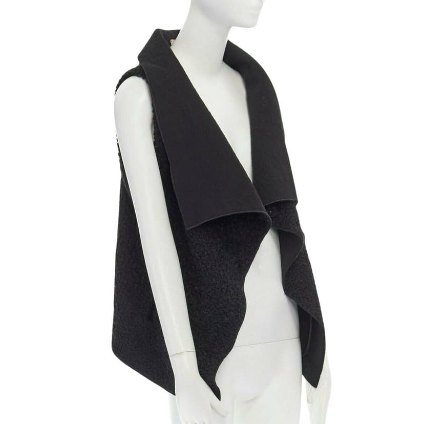 Roland Mouret Wool Draped Vest Jacket