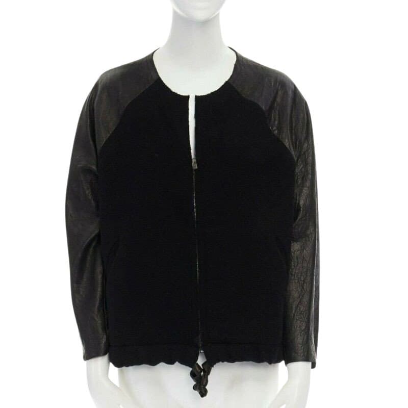 Isabel Marant Leather Sleeve Wool Bomber