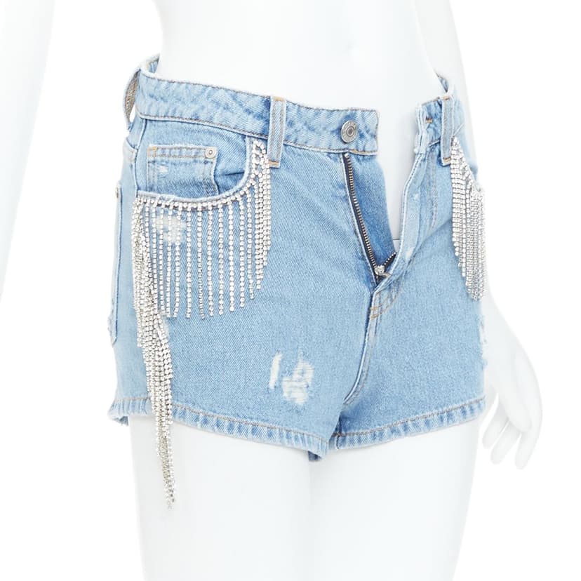 CHIARA FERRAGNI Crystal Fringe Shorts
