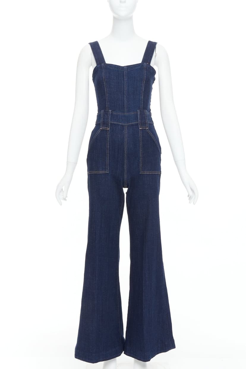 7 for All Mankind Denim Flare Dungaree