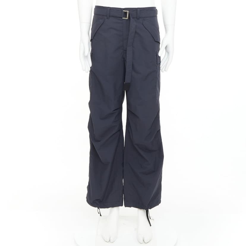 Sacai Black Polyester Trouser