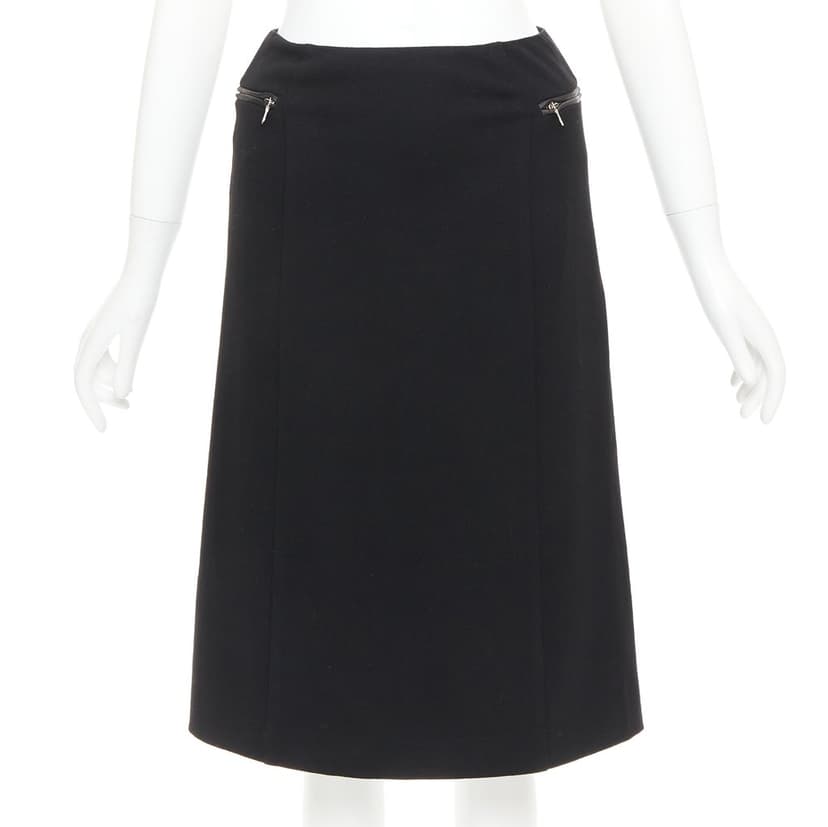 Prada Black Wool Skirt