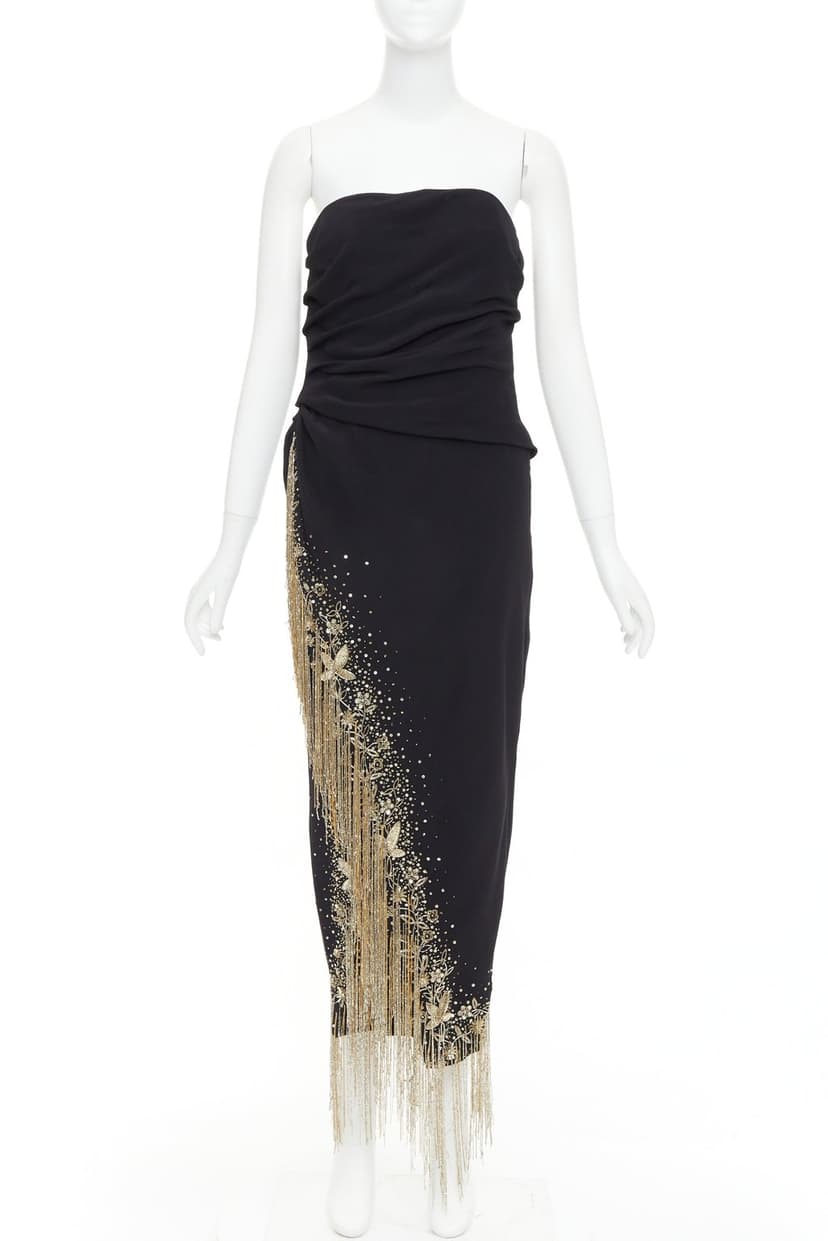 Oscar de la Renta Black Viscose Dress