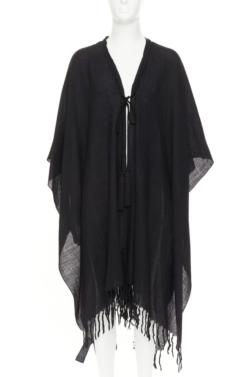 Saint Laurent Black Wool Coat