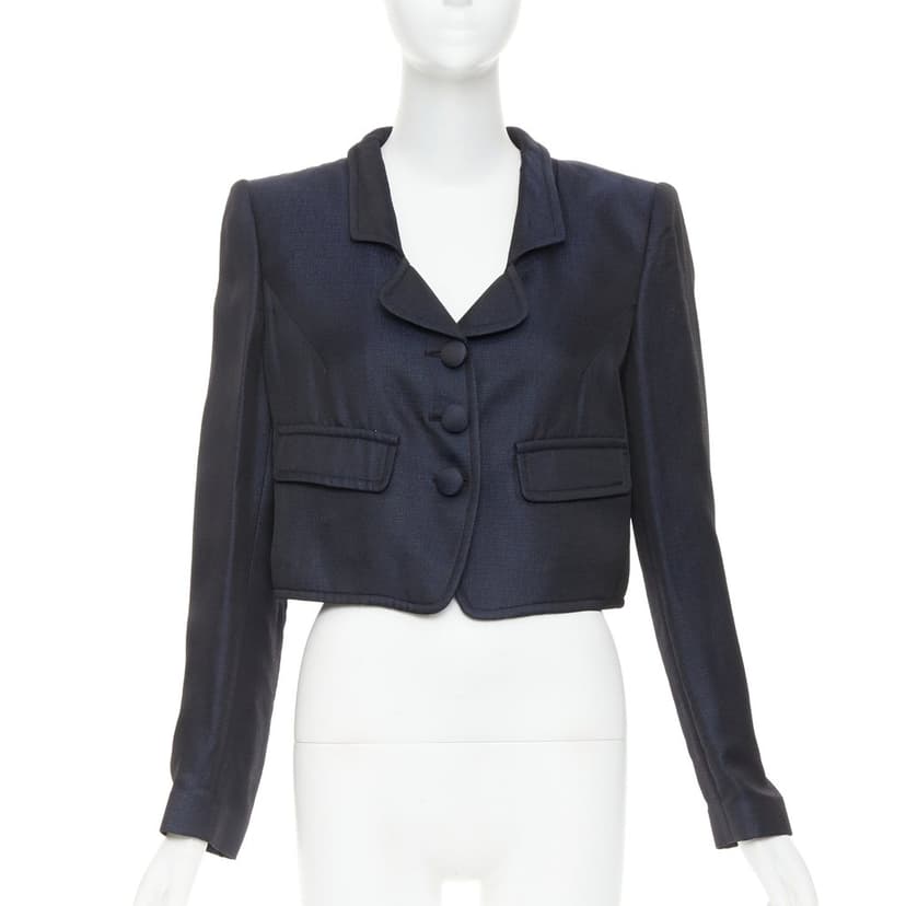 Giorgio Armani Navy Viscose Jacket
