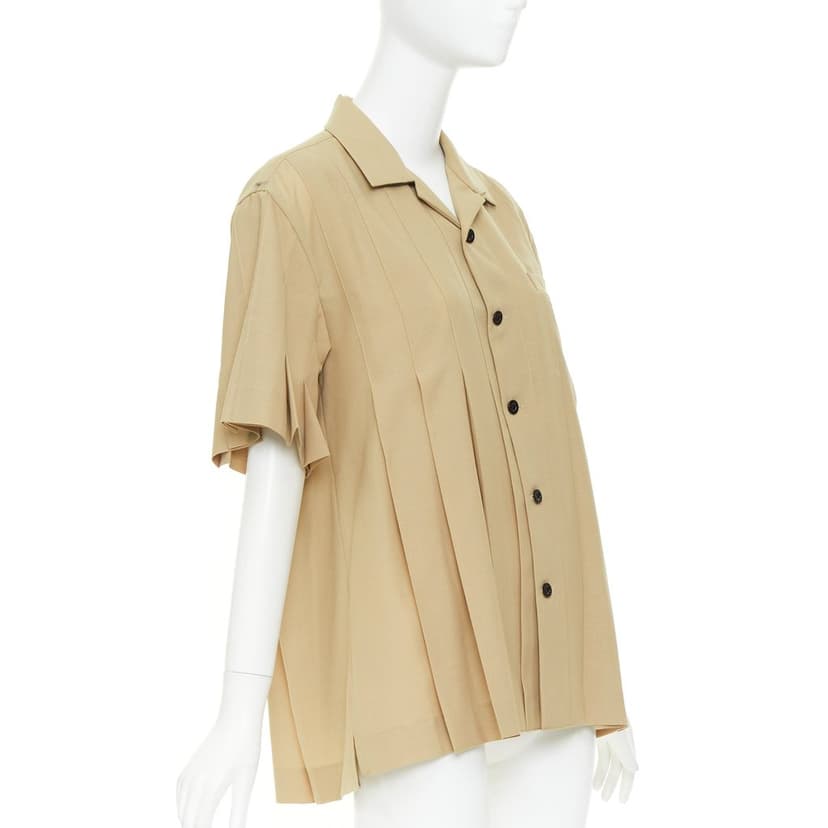 Sacai Khaki Polyester Top