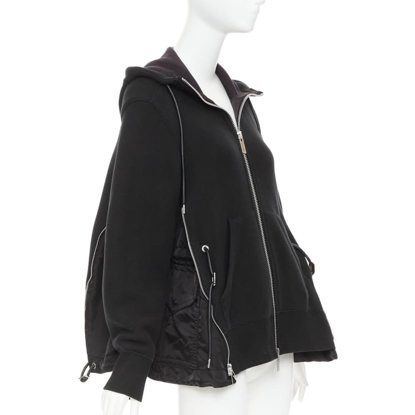 Sacai Black Cotton Knitwear