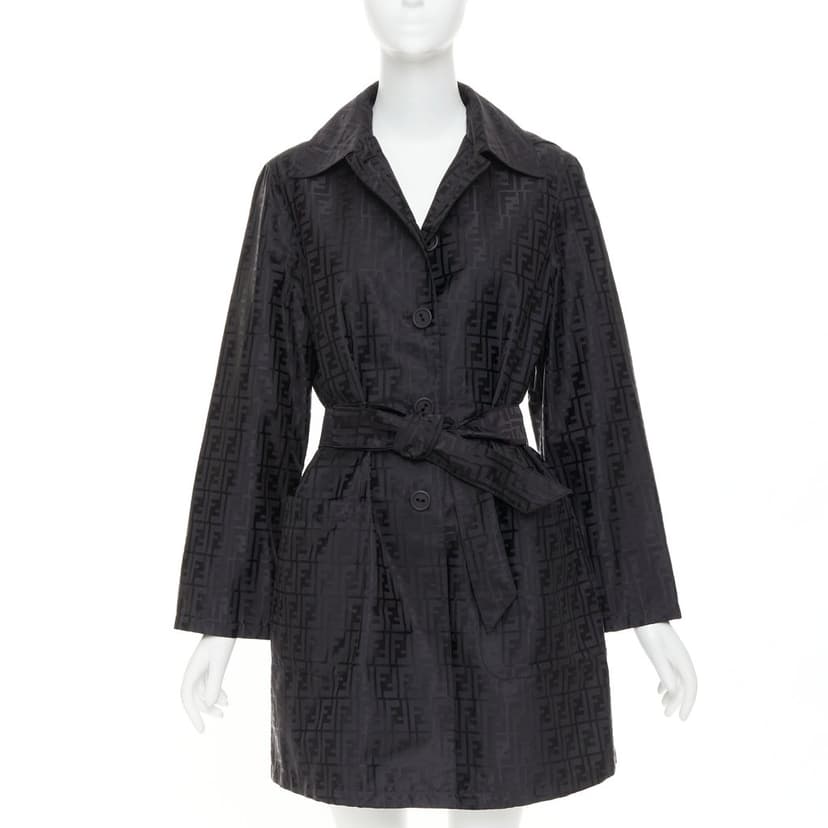 Fendi Black Cotton Coat