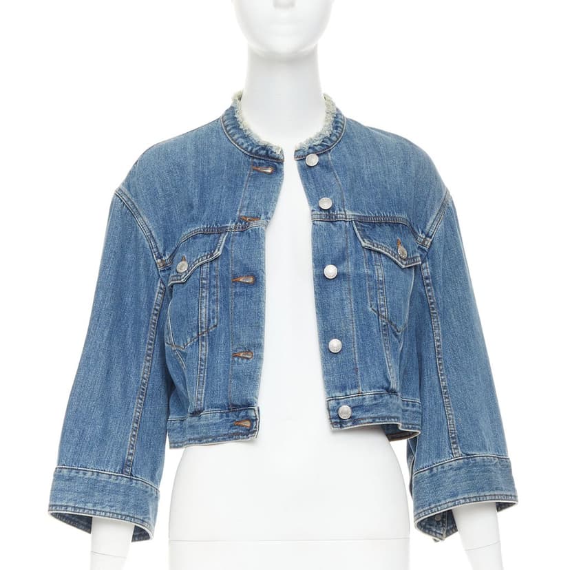 Dries Van Noten Blue Cotton Coat