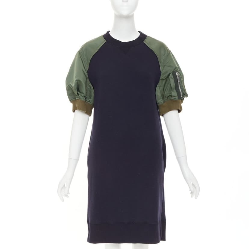 Sacai Sponge Sweat x MA-1 Dress