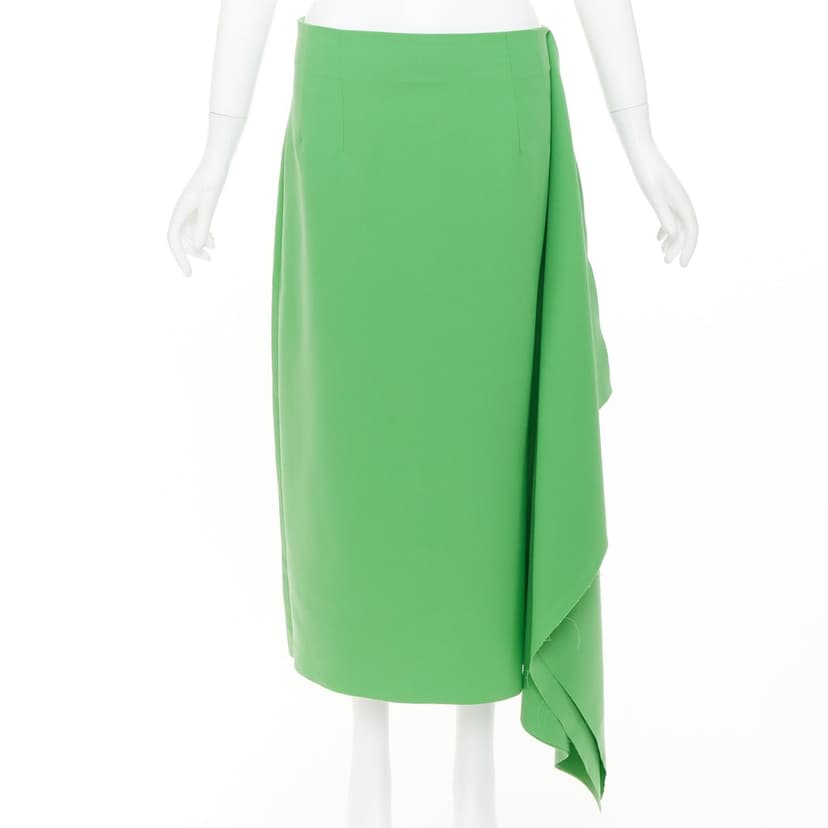 Unsigned Green Polyester Skirt