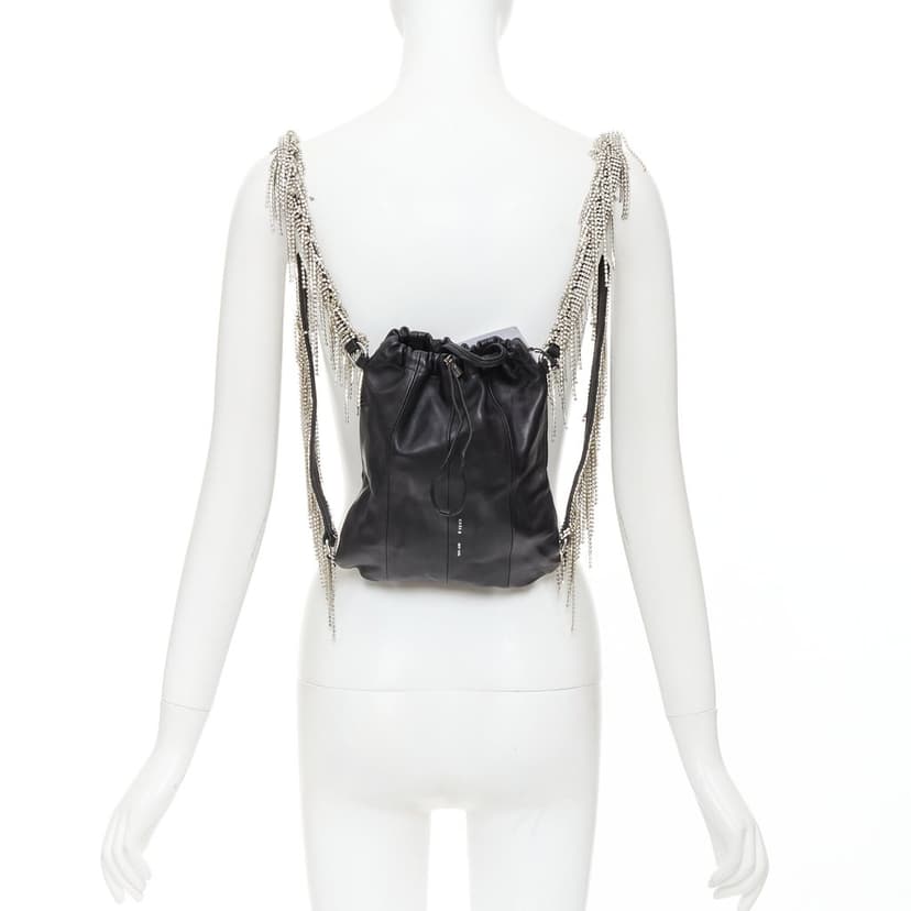 Kara Black Leather Handbag