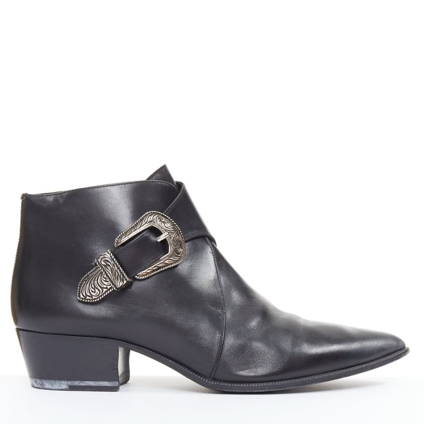 Saint Laurent Black Leather Heels
