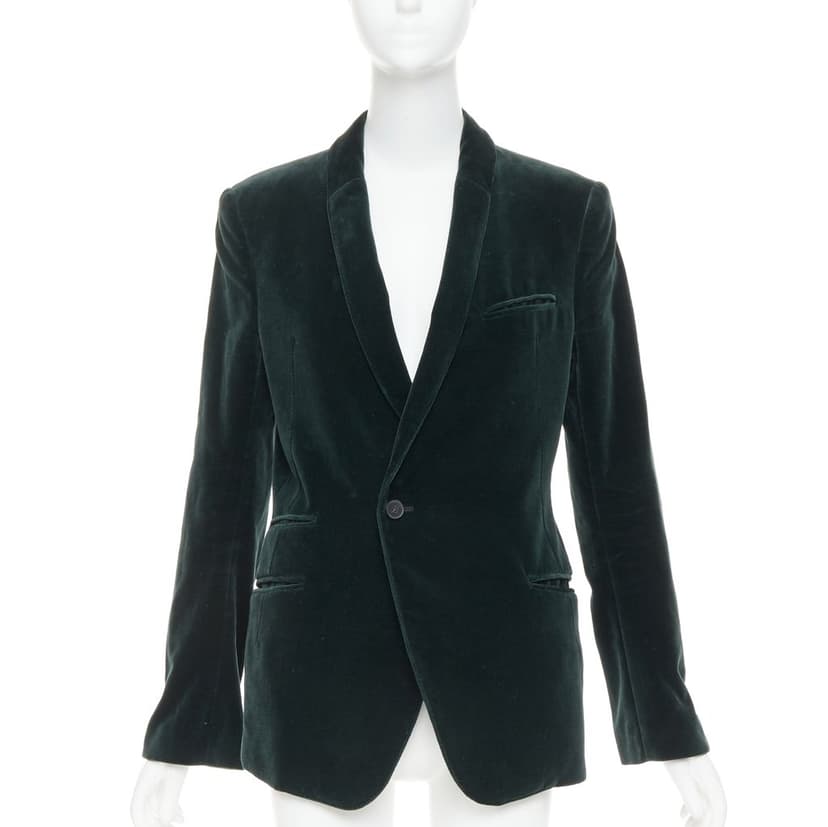 Haider Ackermann Green Velvet Jacket